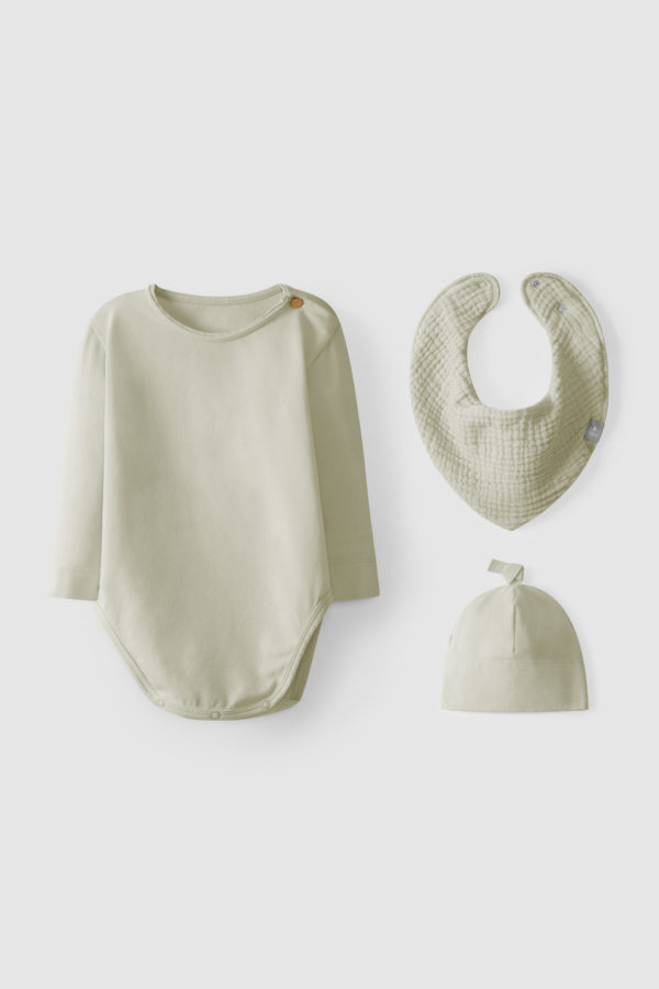 Erstlingsset Body/Mütze/Slub - Snug